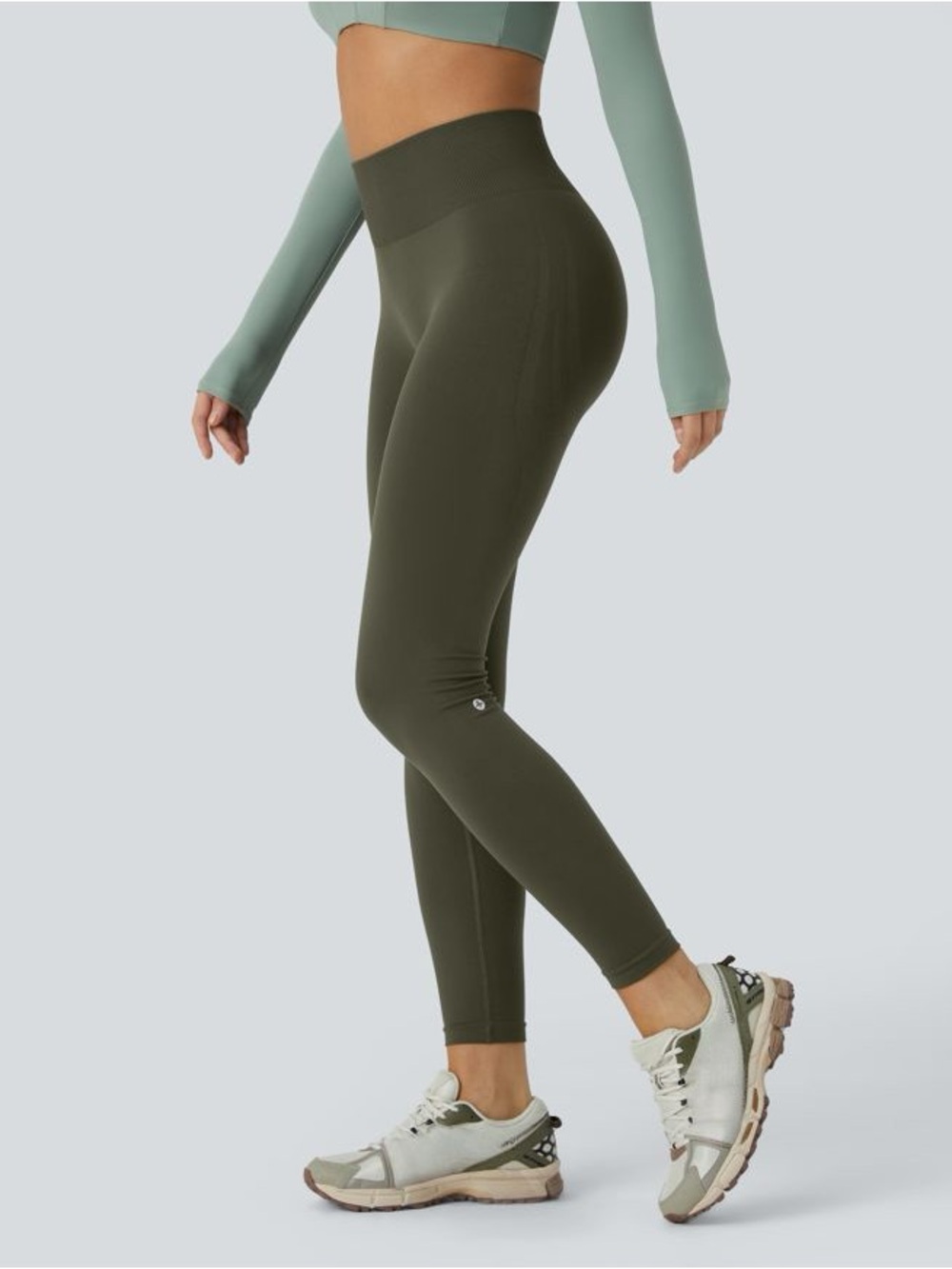 HALARA Olive High-Waist Seamless Leggings